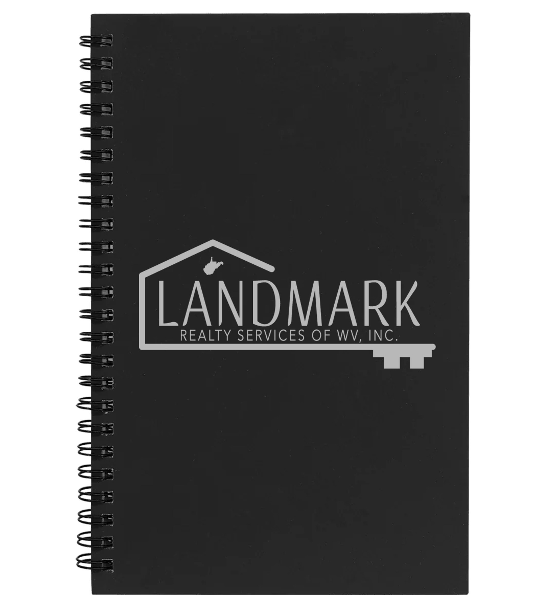 5 1/2 x 8 1/2 Black Lazerburst Spiral Notebook