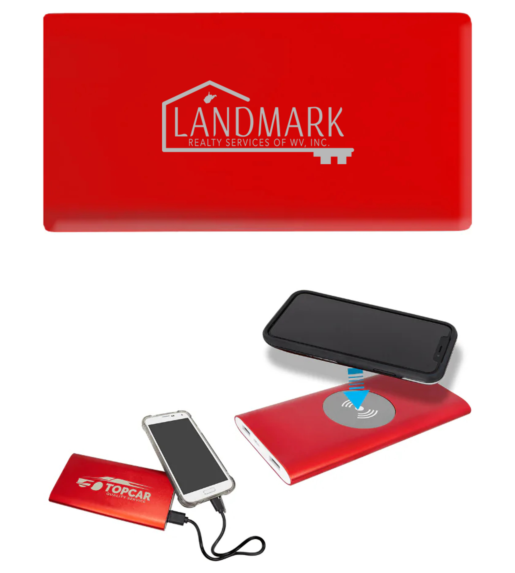 Power Bank & Wireless Anodized Aluminum Charger